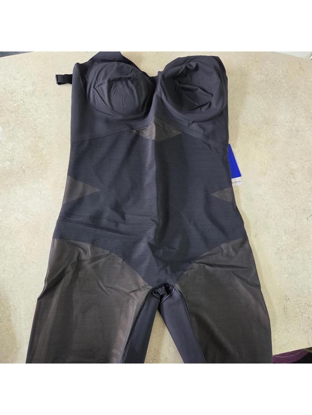 Honeylove Black Shapewear Bodysuit with Adjustable Straps sz 1X